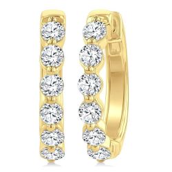 LinLuxEl 14K White Gold Diamond Earrings