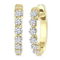 AeArPho 14K White Gold Diamond Earrings