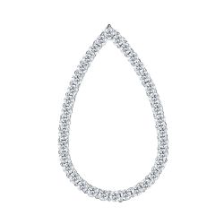 Diamond Pear Outline Pendant
