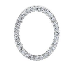 Diamond Oval Outline Pendant