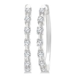 SolMirOn SolIonOn 14K White Gold Diamond Fashion Earrings