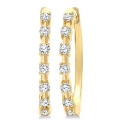 XeXeDor 14K White Gold Diamond Fashion Earrings