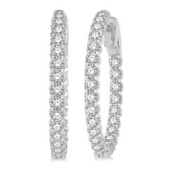 ZenLys 14K White Gold Diamond Earrings