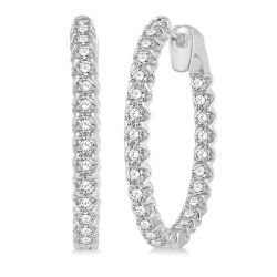 SolVelLin 14K White Gold Diamond Earrings