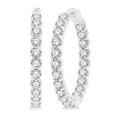 OraOraIon LinIs 14K White Gold Diamond Earrings