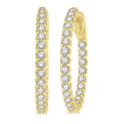 XeLinSol 14K White Gold Diamond Earrings