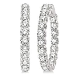 PhoVerLo 14K White Gold Diamond Earrings