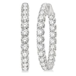 LinVerCa 14K White Gold Diamond Earrings