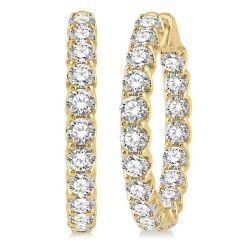 NoSolXe 14K White Gold Diamond Earrings