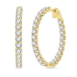 CelZenOn 14K White Gold Diamond Earrings