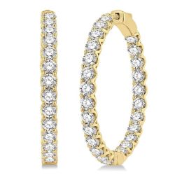 LoElLin 14K White Gold Diamond Earrings