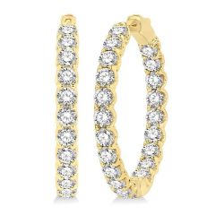 LoNoOn 14K White Gold Diamond Earrings
