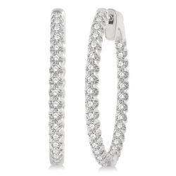 XeValPho RaOraNo 14K White Gold Diamond Earrings