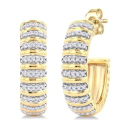 XeMirVal LoValOn 14K White Gold Diamond Earrings