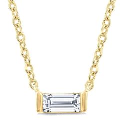 Violet Calypso Bezel Petite Diamond Fashion Pendant