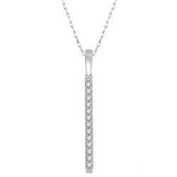 Vertical Bar Petite Diamond Fashion Pendant