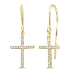 CaPhoVel 14K White Gold Diamond Fashion Earrings
