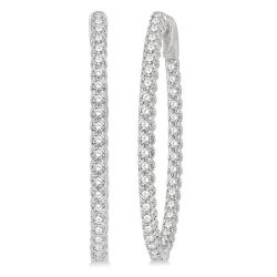 MirOraIon OraLoCa 14K White Gold Diamond Anniversary Earrings