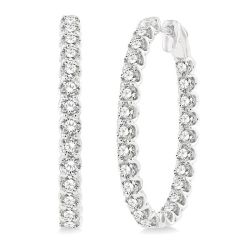 VerCa VioAe 14K White Gold Diamond Anniversary Earrings