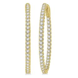 MirVer ElLux 14K White Gold Diamond Anniversary Earrings