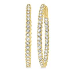 RaElVer 14K White Gold Diamond Anniversary Earrings