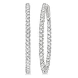 LysOnMir 14K White Gold Diamond Anniversary Earrings