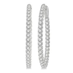 VioDorRa LinLinLo 14K White Gold Diamond Anniversary Earrings