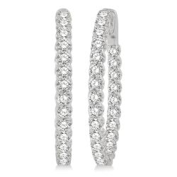 IsArDor 14K White Gold Diamond Anniversary Earrings