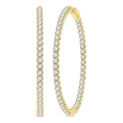 LysCaPho 14K White Gold Diamond Fashion Earrings