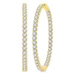 ArSol 14K White Gold Diamond Fashion Earrings