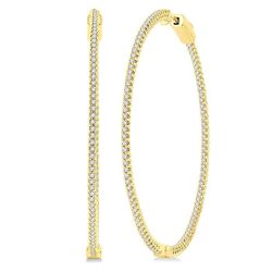 LuxAeEl 14K White Gold Diamond Fashion Earrings