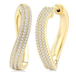 DorVelTh 14K White Gold Diamond Fashion Earrings
