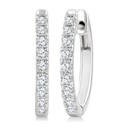XeCaAr IonVioAr 14K White Gold Diamond Fashion Earrings