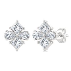 PhoIonIs 14K White Gold Diamond Fashion Earrings