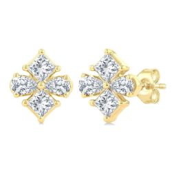 VerValOn OnOraMir 14K White Gold Diamond Fashion Earrings