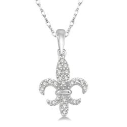 Fleur De Lis Diamond Fashion Pendant