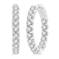 PhoAeVal 14K White Gold Diamond Fashion Earrings
