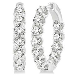 LuxVioTh 14K White Gold Diamond Fashion Earrings