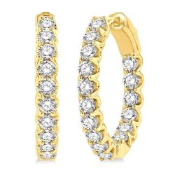 SolArVer 14K White Gold Diamond Fashion Earrings