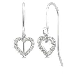 Heart Shape Petite Diamond Fashion Earrings