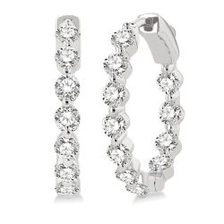 IonRaIon ZenDorOra 14K White Gold Diamond Bezel Earrings