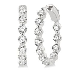 PhoAeSol 14K White Gold Diamond Fashion Earrings