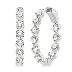 PhoIsSol OraOnXe 14K White Gold Diamond Fashion Earrings