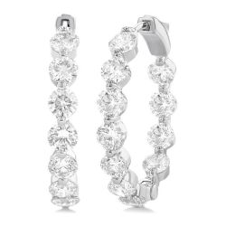 SolLysZen PhoNoLo 14K White Gold Diamond Fashion Earrings