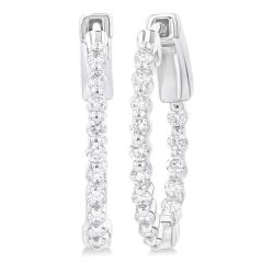 ThCelAe CaZenAr 14K White Gold Diamond Fashion Earrings