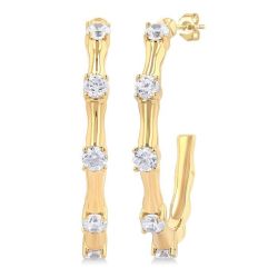 ValSolDor 14K White Gold Diamond Fashion Earrings