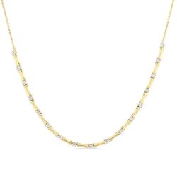 Halfway Diamond Fashion Bamboo Necklace