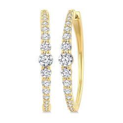 VioSolVel 14K White Gold Diamond Earrings