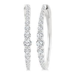 DorOnNo LinDorCa 14K White Gold Diamond Earrings