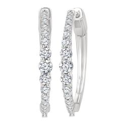 LoSolPho 14K White Gold Diamond Earrings